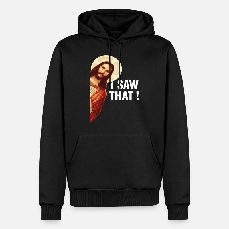 J’ai vu que Jésus-Christ - Sweat à capuche Premium bio Homme - noir