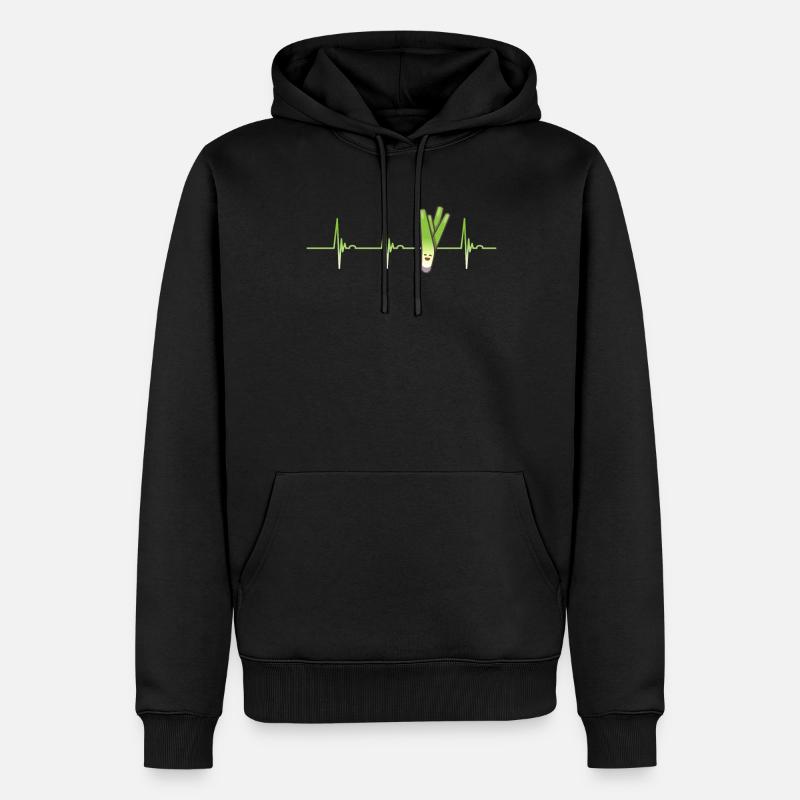 Poireau Herzschalg - Sweat à capuche Premium bio Homme - noir