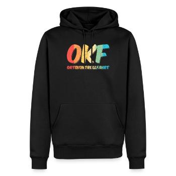 OKF Ortskontrollfahrt - Männer Premium Bio Hoodie - Schwarz - Vorne - Nico (187cm)