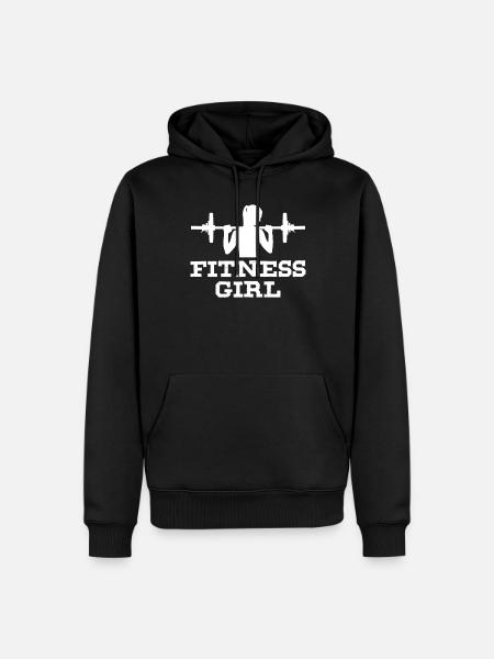 Fille de fitness - Sweat à capuche Premium bio Homme - noir