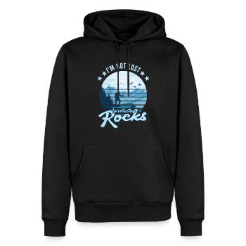 Je collectionne des roches - Géologues en géologie - Sweat à capuche Premium bio Homme - noir - Devant - Nico (187cm)