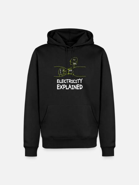 Electricity explains electronics technician Electrician - Men’s Premium Organic Hoodie - black