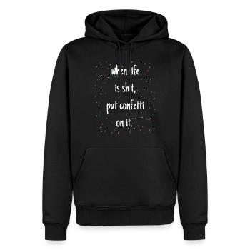 Costume de remplacement de carnaval Tenue de carnaval - Sweat à capuche Premium bio Homme - noir - Devant - Nico (187cm)