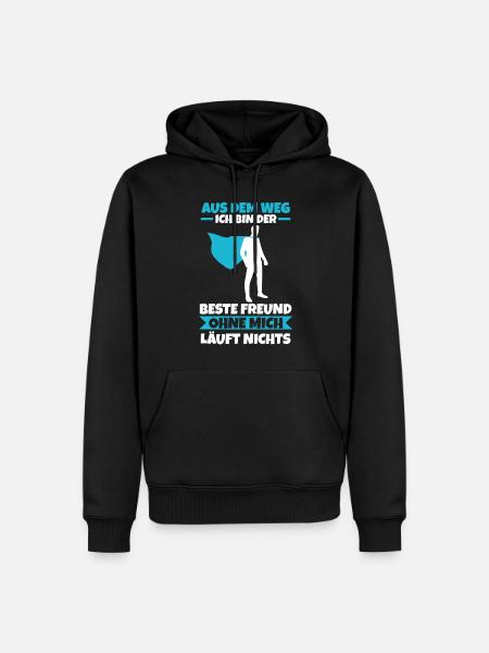 Bester Freund - Männer Premium Bio Hoodie - Schwarz