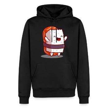 Sushi Japan Kawaii Food Maki Lover Cadeau - Sweat à capuche Premium bio Homme - noir - Devant - Nico (187cm)
