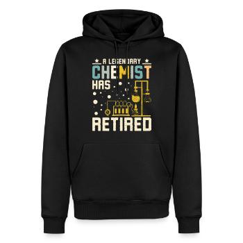 Un chimiste prend sa retraite - Sweat à capuche Premium bio Homme - noir - Devant - Nico (187cm)