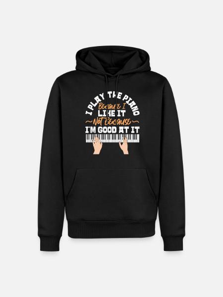 Piano Teacher Pianist Keyboard I - Men’s Premium Organic Hoodie - black