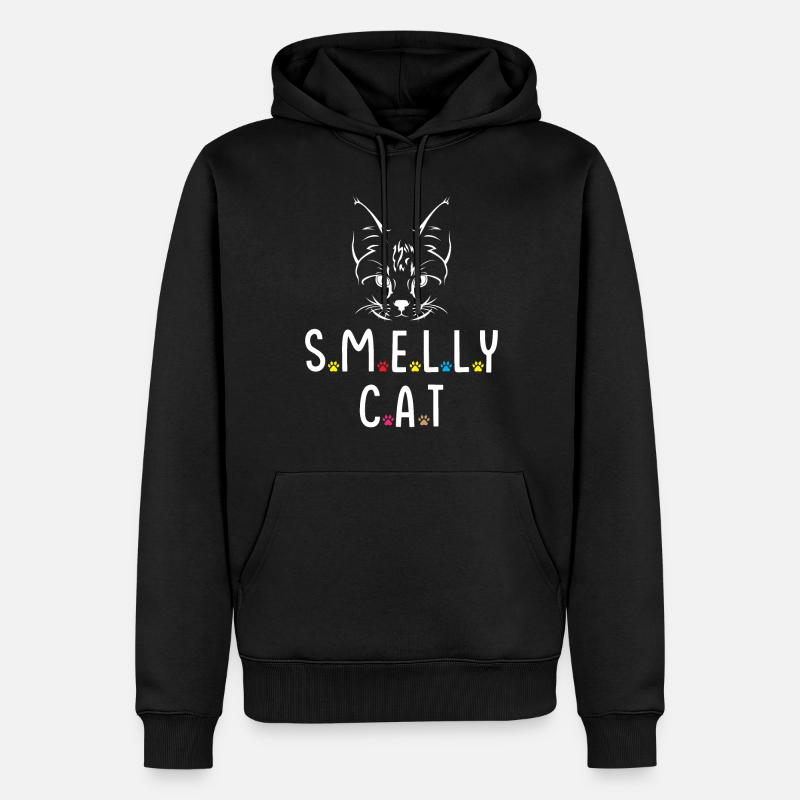 Chat malodorant - Sweat à capuche Premium bio Homme - noir