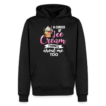 Ice Cream Maker Truck Recipes Ice Cream - Men’s Premium Organic Hoodie - black - Front - Nico (187cm)