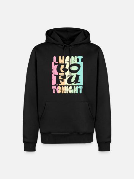 I want tofu tonight - Men’s Premium Organic Hoodie - black