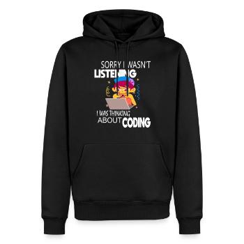 Coding Coder Programmierer - Männer Premium Bio Hoodie - Schwarz - Vorne - Nico (187cm)