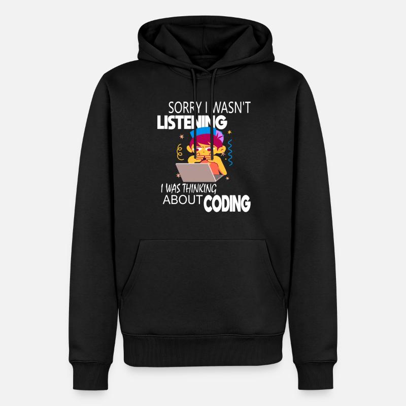 Programmeur codeur de codage - Sweat à capuche Premium bio Homme - noir