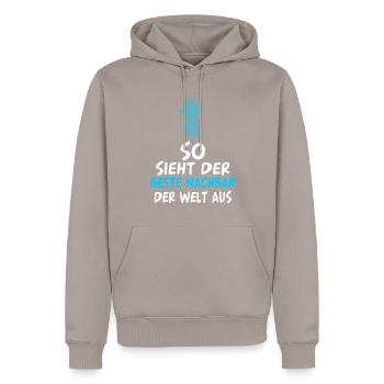 Bester Nachbar - Männer Premium Bio Hoodie - Taupe - Vorne - Nico (187cm)
