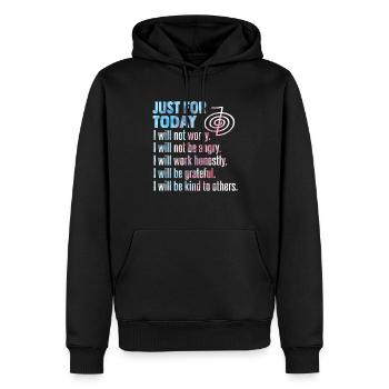 Reiki Energie shirt für Reiki Meister - Männer Premium Bio Hoodie - Schwarz - Vorne - Nico (187cm)