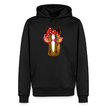 Pferd Kopftuch Pferd Liebe Pferde Mädchen - Männer Premium Bio Hoodie - Schwarz - Vorne - Nico (187cm)