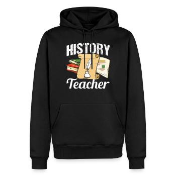 History Teacher History History Teacher - Men’s Premium Organic Hoodie - black - Front - Nico (187cm)