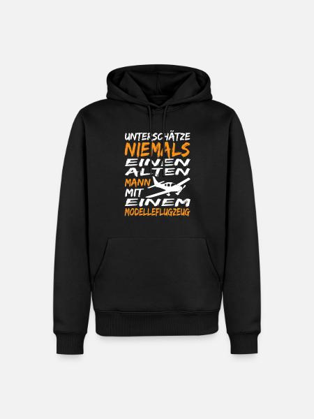 Modellbau Flugzeug Modellflug - Männer Premium Bio Hoodie - Schwarz
