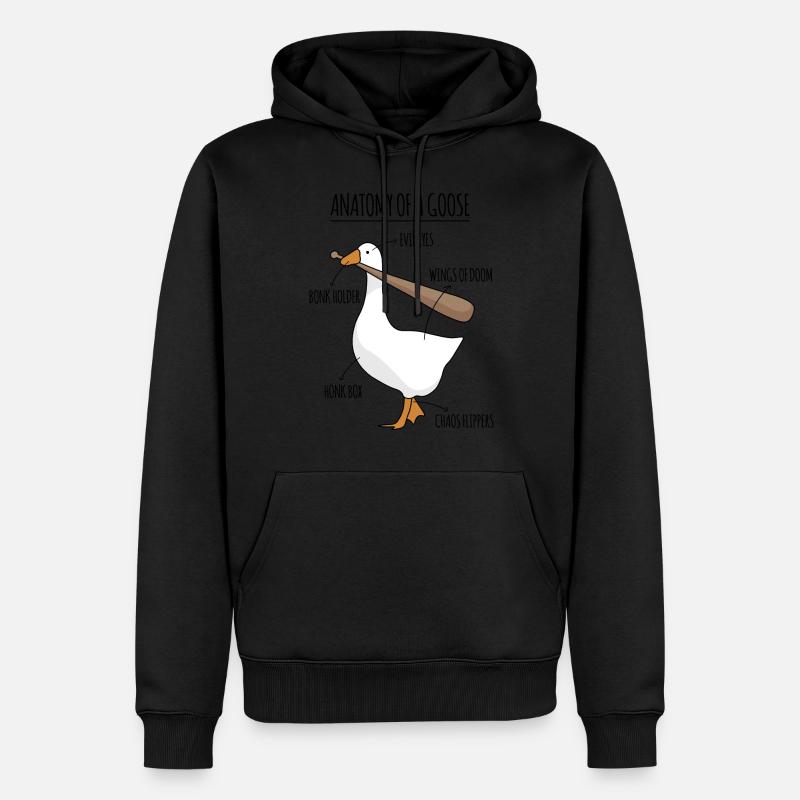 Anatomie Einer Gans Meme - Männer Premium Bio Hoodie - Schwarz