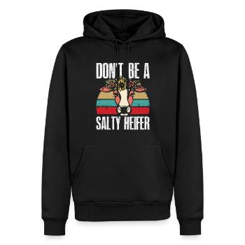 Kuh Kuhbauer Bauer Bäuerin Bauernhof Farm Geschenk - Männer Premium Bio Hoodie - Schwarz - Vorne - Nico (187cm)