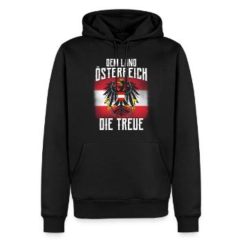 Österreich Flagge Wien Tirol Steiermark Austria - Männer Premium Bio Hoodie - Schwarz - Vorne - Nico (187cm)