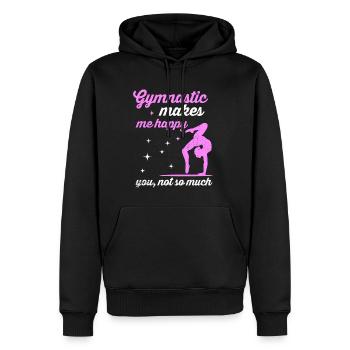 Gymnastique - Sweat à capuche Premium bio Homme - noir - Devant - Nico (187cm)
