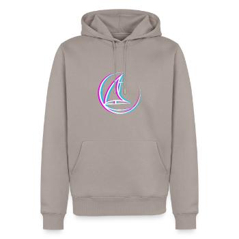 Segel Saison - Segelboot - Männer Premium Bio Hoodie - Taupe - Vorne - Nico (187cm)