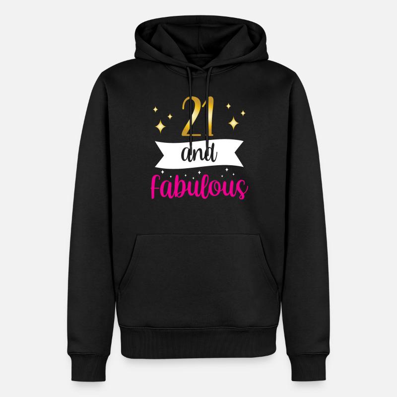 21 Et fabuleuse fête d’anniversaire - Sweat à capuche Premium bio Homme - noir