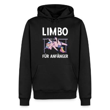 Licorne Verticale Limbo Pole Dance - Sweat à capuche Premium bio Homme - noir - Devant - Nico (187cm)
