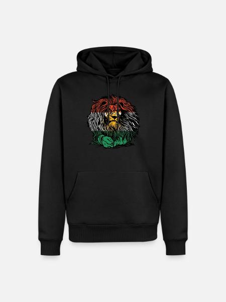 Kurdistan Lion kurdere kurdiske Løvehoved - Herre Premium økologisk hoodie - sort