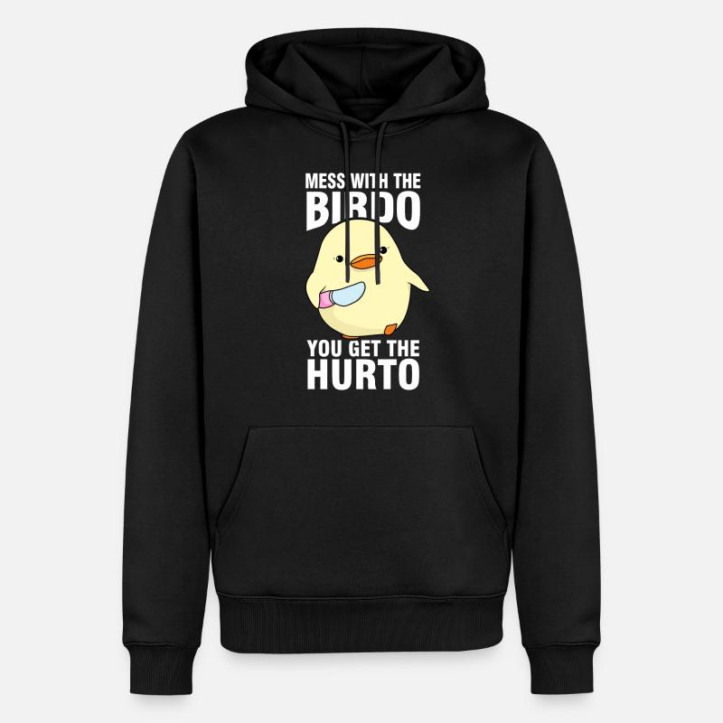 Vogel Meme - Männer Premium Bio Hoodie - Schwarz
