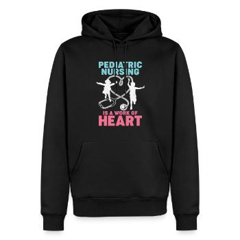 Kinderkrankenschwester Beruf Job Geschenk - Männer Premium Bio Hoodie - Schwarz - Vorne - Nico (187cm)
