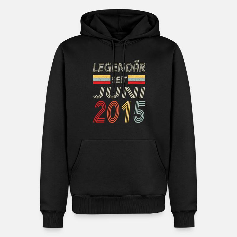 Legendär seit Juni 2015 - Männer Premium Bio Hoodie - Schwarz