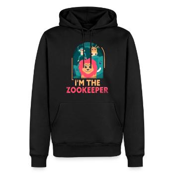 I Am The Zookeeper Profession Zookeeper Zookeeper - Men’s Premium Organic Hoodie - black - Front - Nico (187cm)