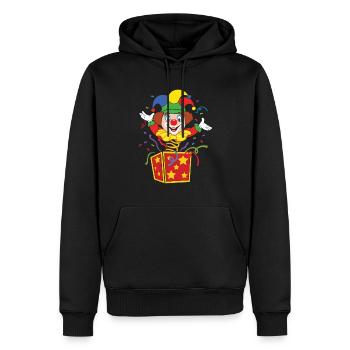 Karneval Clown - Männer Premium Bio Hoodie - Schwarz - Vorne - Nico (187cm)