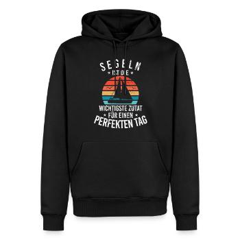 Segelschiff Segeln und Bootsbesitzer - Männer Premium Bio Hoodie - Schwarz - Vorne - Nico (187cm)