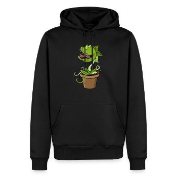 Fleischfressende Pflanze Venus Fliegenfalle - Männer Premium Bio Hoodie - Schwarz - Vorne - Nico (187cm)