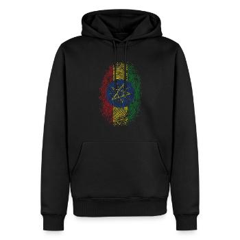 ÉQUIPE D’ÉTHIOPIE - Sweat à capuche Premium bio Homme - noir - Devant - Nico (187cm)