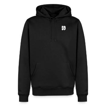 cincuenta y nueve 59 - Sweat à capuche Premium bio Homme - noir - Devant - Nico (187cm)
