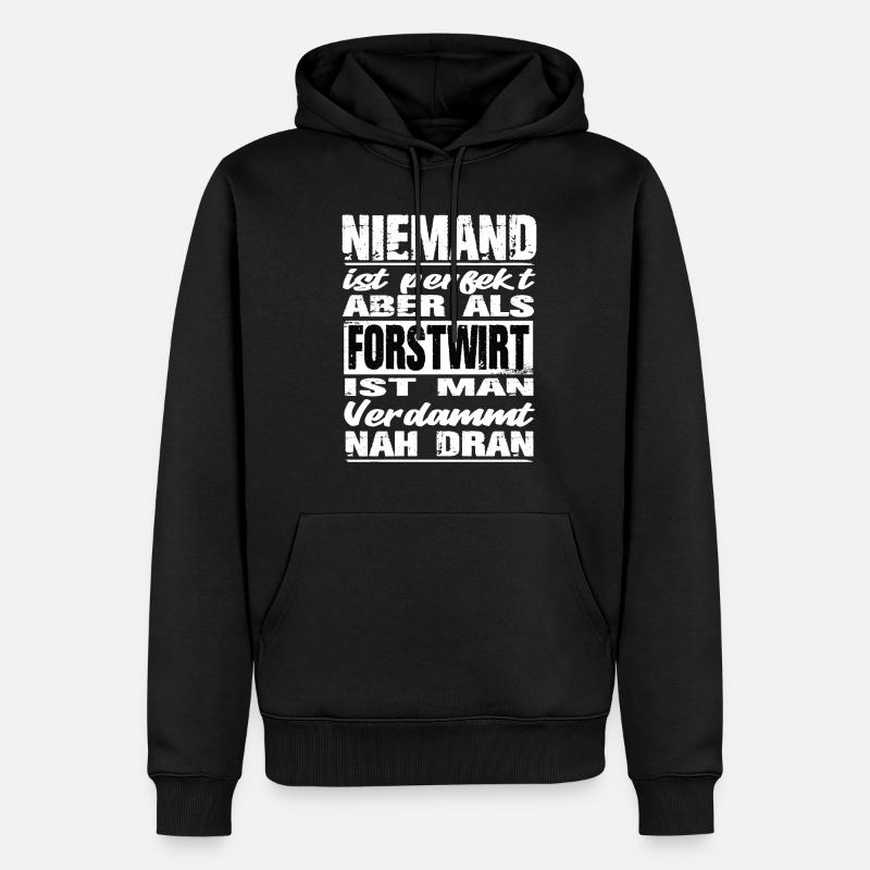 Forstwirt - Männer Premium Bio Hoodie - Schwarz
