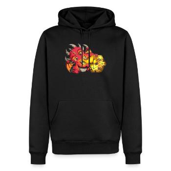 Conception de jeux vidéo RPG Lover Fan Dragon Motif - Sweat à capuche Premium bio Homme - noir - Devant - Nico (187cm)