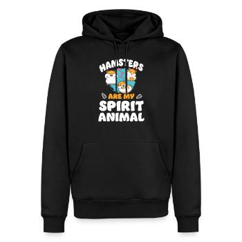 Les hamsters sont mon - Sweat à capuche Premium bio Homme - noir - Devant - Nico (187cm)