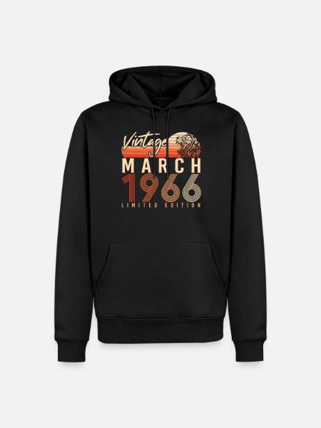 1966 March Retro Limited - Sweat à capuche Premium bio Homme - noir