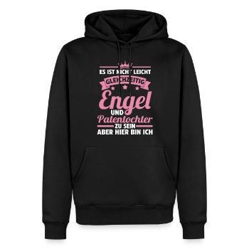 Patenkind Patentochter - Männer Premium Bio Hoodie - Schwarz - Vorne - Nico (187cm)