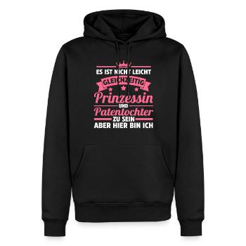 Patentochter Patenkind - Männer Premium Bio Hoodie - Schwarz - Vorne - Nico (187cm)