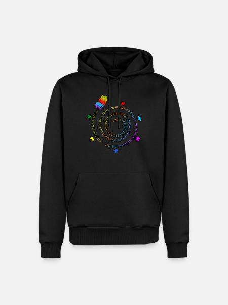 Strong People Autism Consciousness Autistic - Men’s Premium Organic Hoodie - black