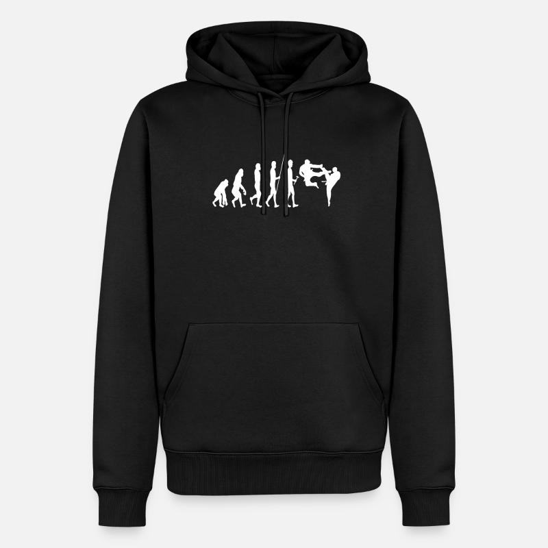 Évolution du karaté - Sweat à capuche Premium bio Homme - noir