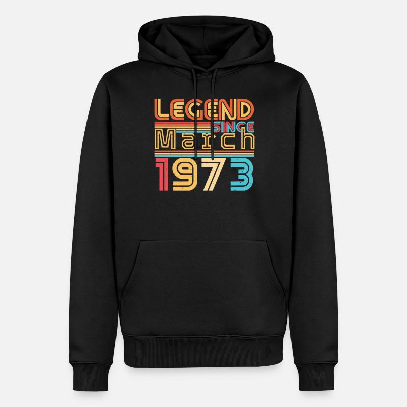 Mars 1973 Retro Legend - Sweat à capuche Premium bio Homme - noir