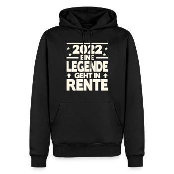 2022 Eine Legende geht in Rente - Männer Premium Bio Hoodie - Schwarz - Vorne - Nico (187cm)