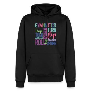 Kunstturnen Turnen Turnerin Turner Salto Geschenk - Männer Premium Bio Hoodie - Schwarz - Vorne - Nico (187cm)