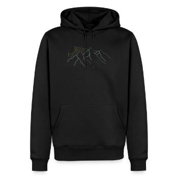 Mountain Sun Nature Nature Nature Motif Nature - Men’s Premium Organic Hoodie - black - Front - Nico (187cm)